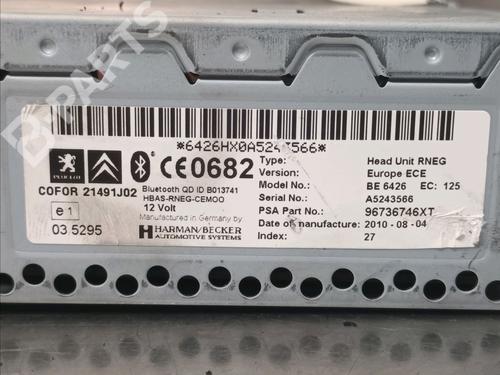 Radio PEUGEOT 5008 (0U_, 0E_) 1.6 HDi | BP10919601E6 