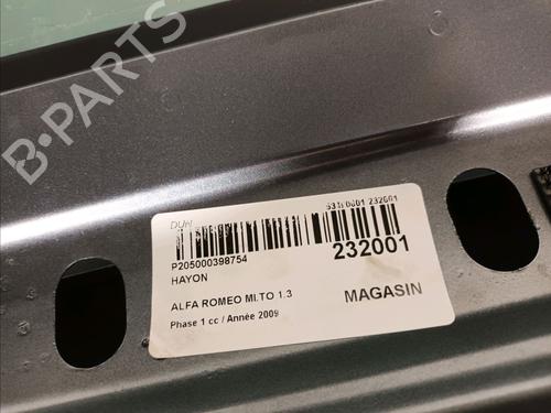 Tailgate ALFA ROMEO MITO (955_) 1.3 MultiJet (955AXH1B, 955AXT1A) | BP18351337C6 