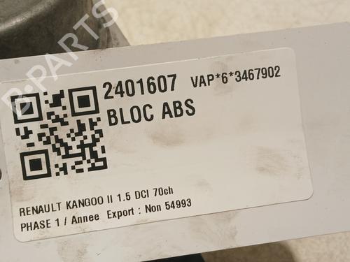 ABS pump RENAULT KANGOO Express (FW0/1_) 1.5 dCi 70 (FW0A, KW0V) | BP20608857M43 