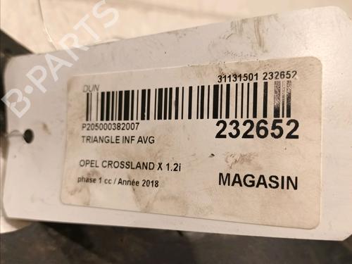 Left front suspension arm OPEL CROSSLAND X / CROSSLAND (P17, P2QO) 1.2 (75) | BP17241418M12 