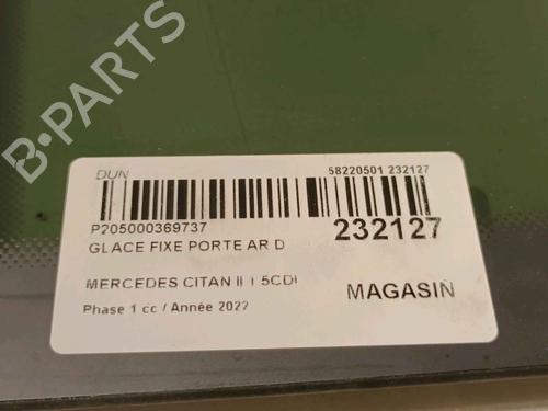 Rear right quarter glass MERCEDES-BENZ CITAN Box Body/MPV (W420) 1.5 112 CDI (420.633, 420.635) | BP30313681C92 