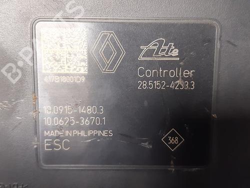 ABS pump RENAULT MEGANE IV Hatchback (B9A/M/N_) 1.6 dCi 130 (B9A4) | BP20601156M43 