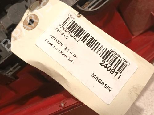 Right taillight CITROËN C2 (JM_) 1.4 | BP18913046C35 