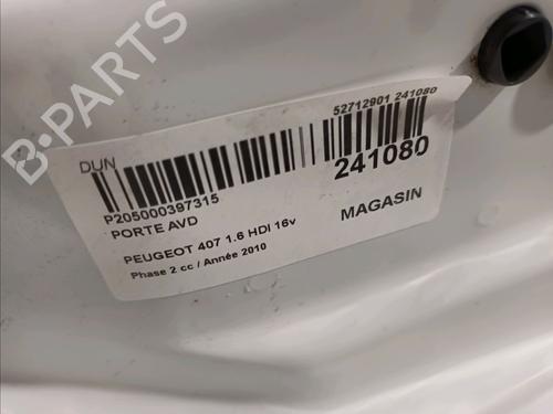 Right front door PEUGEOT 407 (6D_) 1.6 HDi 110 (6D9HZC, 6D9HYC) | BP18277062C3 