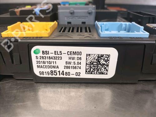 Fuse box PEUGEOT 308 II (LB_, LP_, LW_, LH_, L3_) 1.2 THP 110 | BP30142822E1 