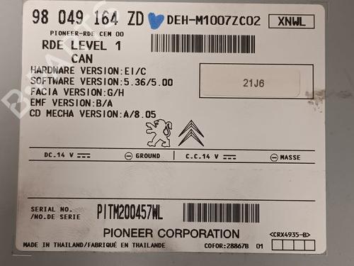 Radio PEUGEOT 208 I (CA_, CC_) 1.2 VTi 68 / PureTech 68 | BP15741046E6 