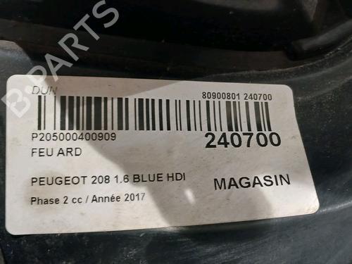 Right taillight PEUGEOT 208 I (CA_, CC_) 1.6 HDi / BlueHDi 75 | BP18732010C35 