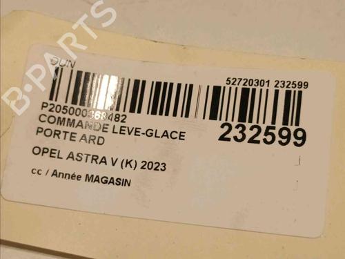 Right rear window switch OPEL ASTRA K (B16) 1.6 CDTi (68) | BP20604951I28 