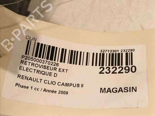 Right mirror RENAULT CLIO II (BB_, CB_) 1.5 dCi (B/CB3M) | BP16332280C27 