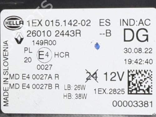 Højre forlygte RENAULT SCENIC E-TECH PHASE I EV87 | BP36035121C29 - Image 8