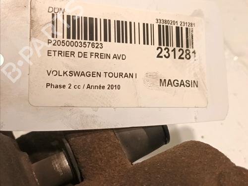 Right front brake caliper VW TOURAN (1T1, 1T2) 2.0 TDI 16V | BP15503806M104 