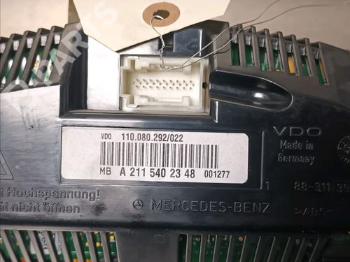 Instrument cluster MERCEDES-BENZ E-CLASS (W211) E 220 CDI (211.006) | BP10990392C47 