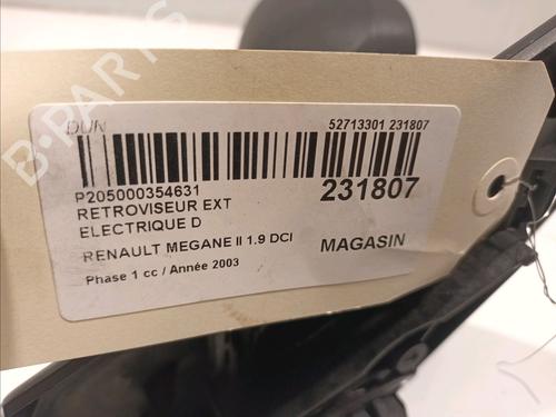 Right mirror RENAULT MEGANE II (BM0/1_, CM0/1_) 1.9 dCi (BM0G, CM0G) | BP15089326C27 