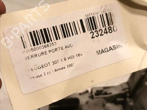Front right lock PEUGEOT 307 (3A/C) 1.6 HDi 110 | BP16155378C97 