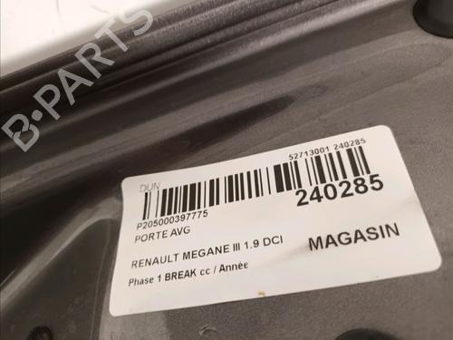 Left front door RENAULT MEGANE III Grandtour (KZ0/1) 1.9 dCi (KZ0J, KZ0N, KZ1S) | BP18277064C2 