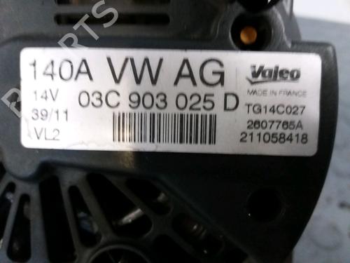 Used Alternator Alternator VW GOLF PLUS V (5M1, 521) 1.4 TSI (122 hp) 12123005 12123005