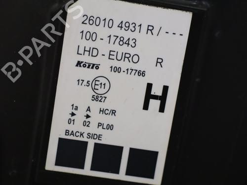Højre forlygte Højre forlygte RENAULT KANGOO / GRAND KANGOO II (KW0/1_) 1.5 dCi 110 (KW06, KW12) (110 hp) 34529037 34529037