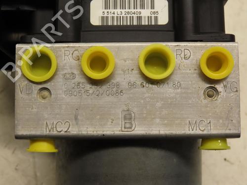 Used ABS pump PEUGEOT PARTNER Box Body/MPV 1.6 HDi 16V (90 hp) 29643647