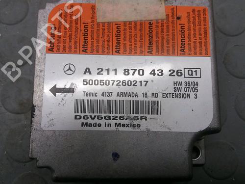 Airbag styreenhed MERCEDES-BENZ CLS (C219) CLS 350 (219.356) (272 hp) 9387848