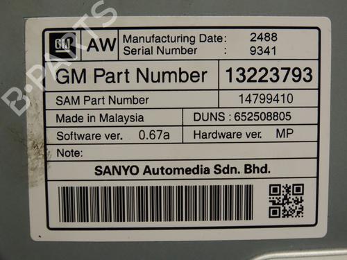 Used Display monitor OPEL INSIGNIA A Saloon (G09) 1.8 (69) (140 hp) 20151542