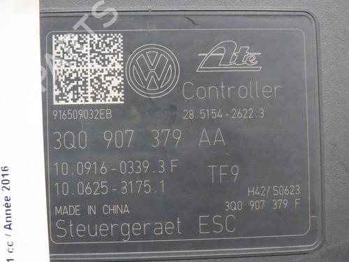 Used ABS pump VW GOLF VII (5G1, BQ1, BE1, BE2) 1.6 TDI (110 hp) 27488330