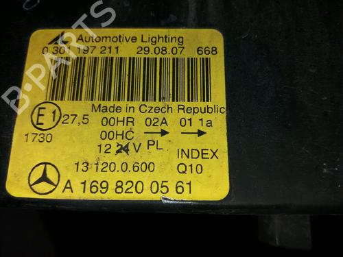 Left headlight MERCEDES-BENZ A-CLASS (W169) A 180 CDI (169.007, 169.307) | BP17782477C28 