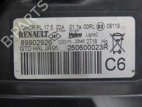 Used Left headlight RENAULT SCÉNIC III (JZ0/1_) 1.5 dCi (JZ02, JZ0R) (95 hp) 24157666
