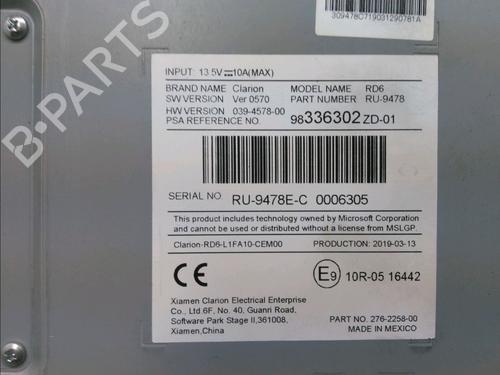 Radio PEUGEOT 208 I (CA_, CC_) 1.2 VTi 68 / PureTech 68 | BP17779812E6 