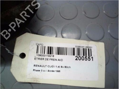 Used Right front brake caliper RENAULT CLIO I (B/C57_, 5/357_) 1.4 (80 hp) 23154607