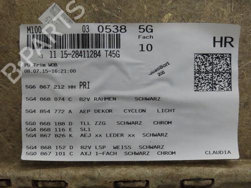 Rear right panel VW GOLF VII (5G1, BQ1, BE1, BE2) 1.4 TSI | BP29963611C61 