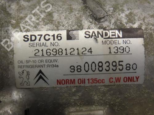 Used AC compressor AC compressor PEUGEOT 5008 (0U_, 0E_) 1.6 HDi (112 hp) 29319275 29319275