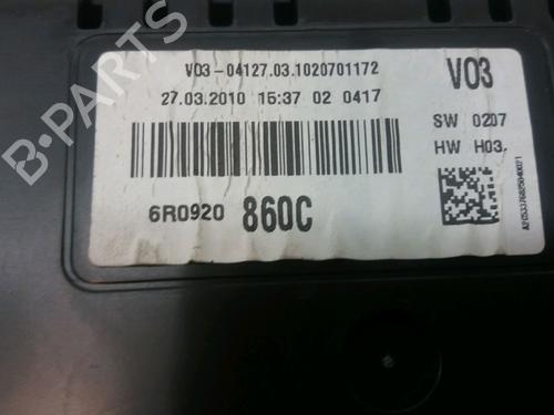 Used Instrument cluster VW POLO V (6R1, 6C1) 1.2 (70 hp) 9386837