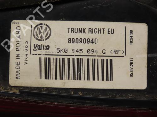 Right tailgate light VW GOLF VI (5K1) 1.6 TDI | BP19639422C80