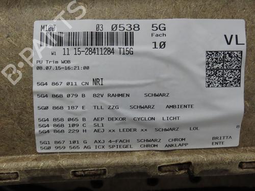 Used Front left panel VW GOLF VII (5G1, BQ1, BE1, BE2) 1.4 TSI (150 hp) 29963610