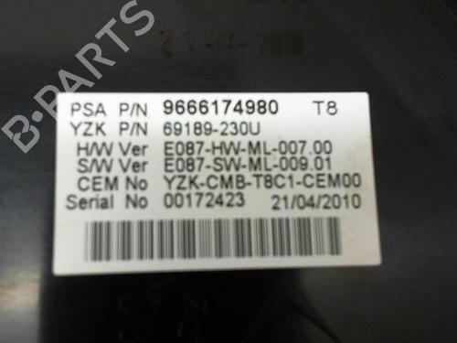 Used Instrument cluster PEUGEOT 3008 I MPV (0U_) 1.6 HDi (109 hp) 9382364