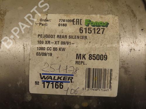 Used Exhaust system Exhaust system PEUGEOT 106 I (1A, 1C) 1.1 (60 hp) 29986656 29986656