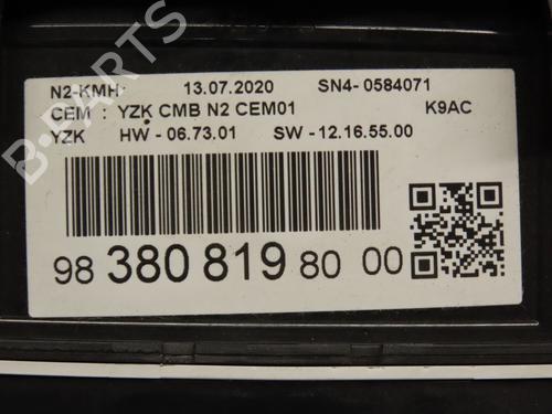 Used Instrument cluster CITROËN BERLINGO Box Body/MPV (K9) 1.5 BlueHDi 100 (102 hp) 25830237