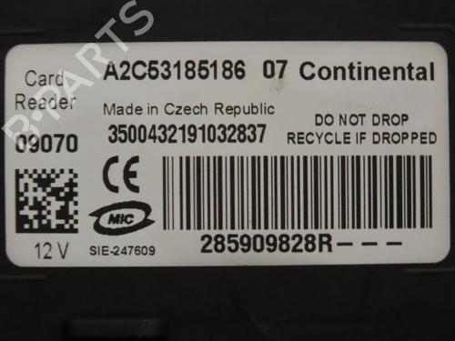 Used Card reader RENAULT GRAND SCÉNIC III (JZ0/1_) 1.9 dCi (JZ0J, JZ0N, JZ1K, JZ1S) (131 hp) 19578163