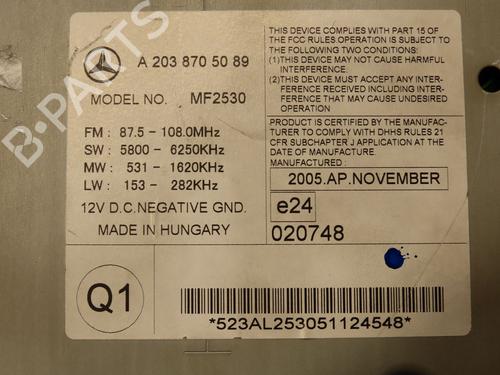 Radio MERCEDES-BENZ C-CLASS Coupe (CL203) C 200 CDI (203.707) | BP29929600E6 