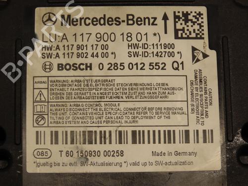 ECU airbags MERCEDES-BENZ A-CLASS (W176) A 250 4-matic (176.051) | BP17779848M53 