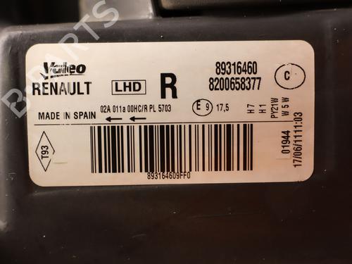 Højre forlygte Højre forlygte RENAULT MODUS / GRAND MODUS (F/JP0_) 1.5 dCi (FP0G, JP0G) (68 hp) 37411448 37411448