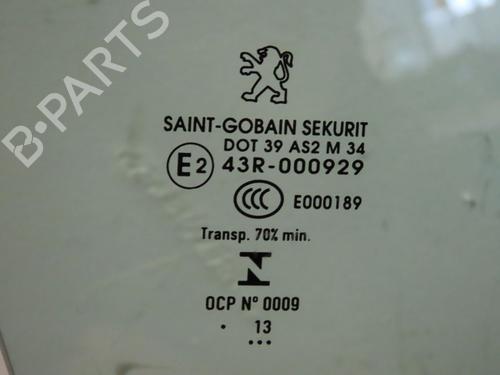 Front right door window PEUGEOT 3008 I MPV (0U_) 2.0 HDi 150 / BlueHDi 150 | BP18732639C19 