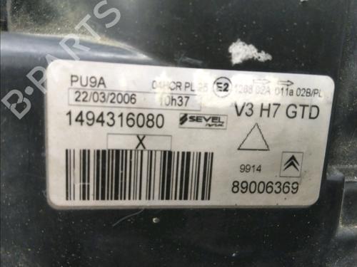 Venstre forlygte CITROËN C8 (EA_, EB_) 2.2 HDi | BP9384369C28 