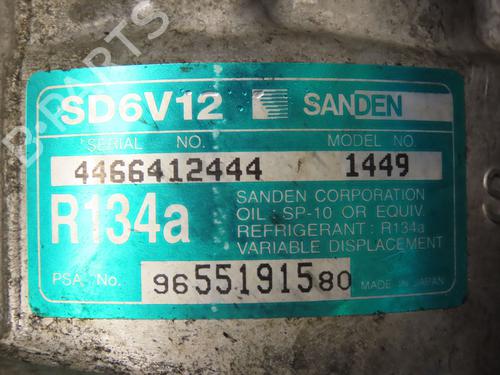 AC compressor PEUGEOT 206 Hatchback (2A/C) 1.4 i | BP18837329M34 