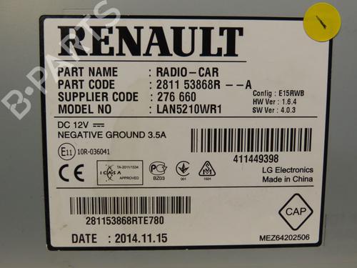 Radio RENAULT CLIO IV (BH_) 1.5 dCi 75 | BP19319743E6 