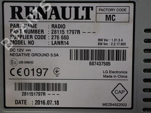 Radio RENAULT KADJAR (HA_, HL_) 1.6 dCi 130 (HLA4) | BP40111171E6 - Image 5