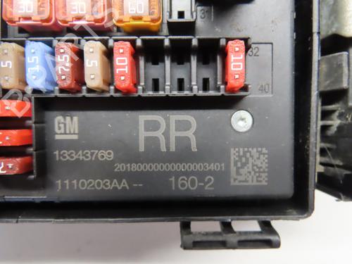 Used Fuse box Fuse box OPEL ZAFIRA TOURER C (P12) 2.0 CDTi (75) (165 hp) 34387026 34387026