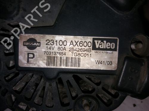 alternator-nissan-micra-iii-k12-12-16v-23100ax6r0ex-2002-2003-2004-2005-2006-2007-2008-2009-2010-11796073 main image