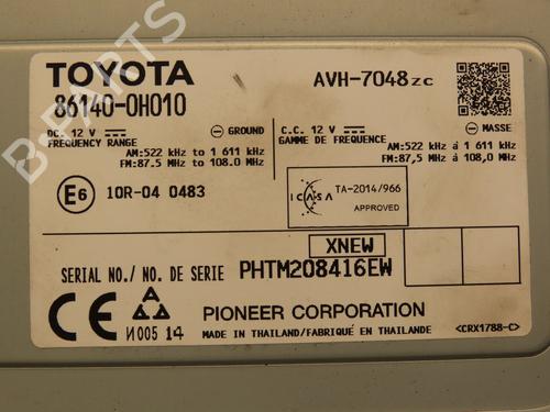 Bilradio TOYOTA AYGO (_B4_) 1.0 (KGB40) | BP29442053E6