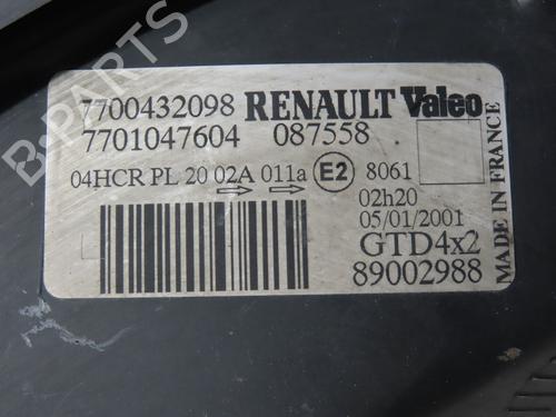 Optica esquerda RENAULT SCÉNIC I MPV (JA0/1_, FA0_) 1.9 dCi (JA05, JA1F) (102 hp) 9380249
